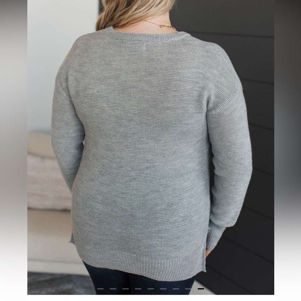 NEW IN BAG Light Grey Knit Sweater - Picture 3 of 4